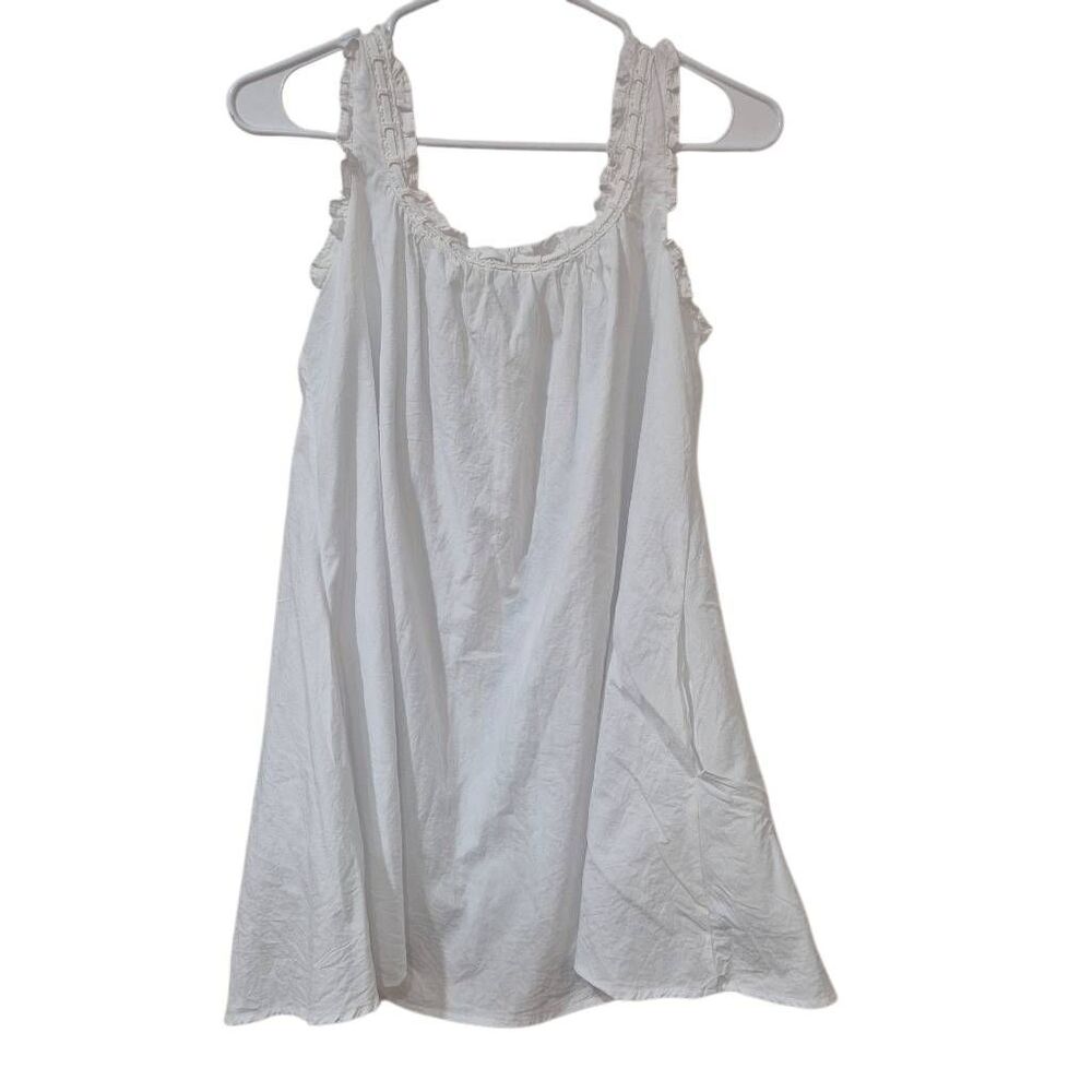 Princess Polly White Swing Mini Dress Ruffle Babydoll Cotton Lined Sz 2 EUC - Picture 5 of 10